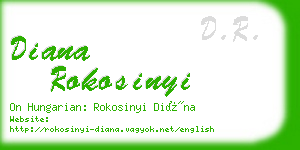 diana rokosinyi business card